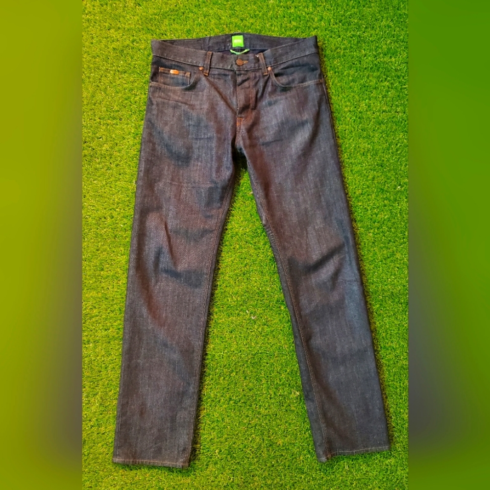 MENS HUGO BOSS DENIM DARK BLUE JEANS